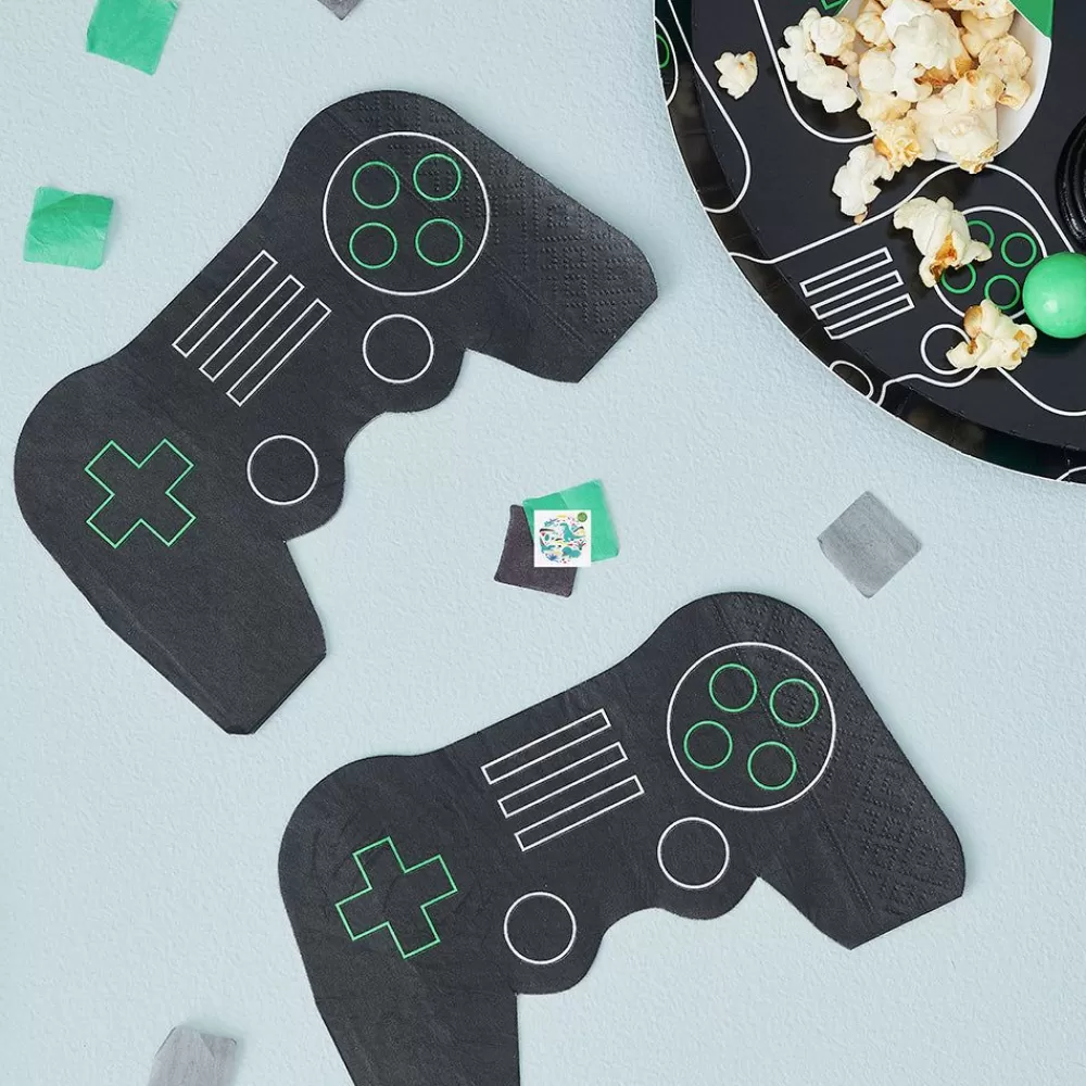 Shop Paper Napkins: 16 Gamepad Napkins Napkins