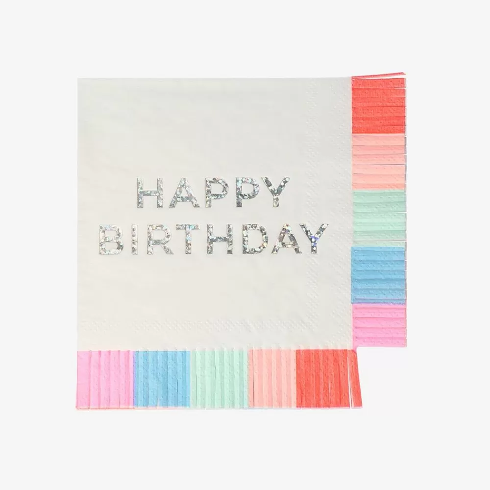 Clearance Paper Napkins: 16 Happy Birthday Napkins Napkins