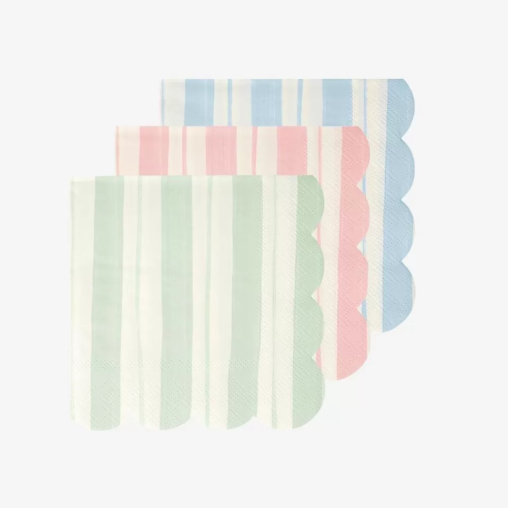 Cheap Paper Napkins: 16 Pastel Striped Napkins Napkins