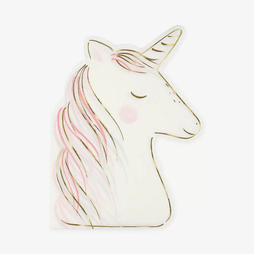 Clearance Paper Napkins: 16 Pastel Unicorn Napkins Napkins