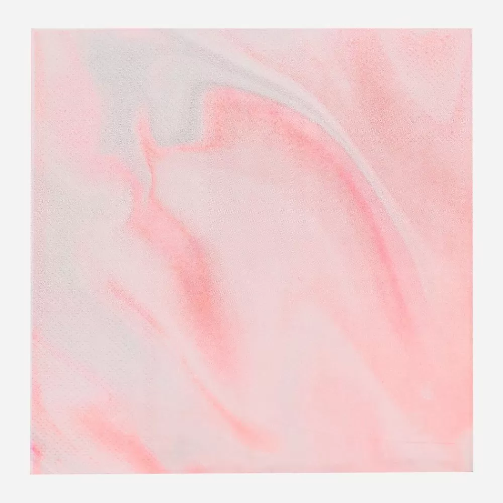 Hot Paper Napkins: 16 Pink Marble Napkins Napkins