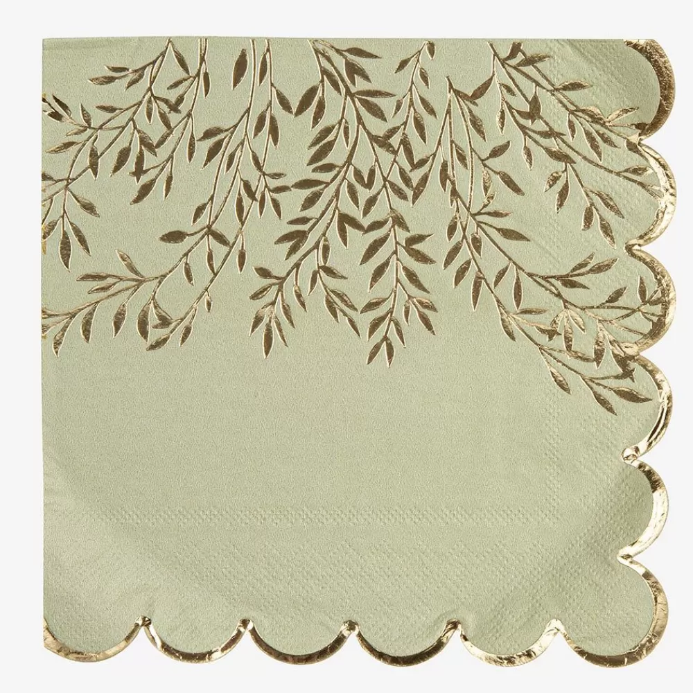 Flash Sale Paper Napkins: 16 Sage Twig Napkins Napkins