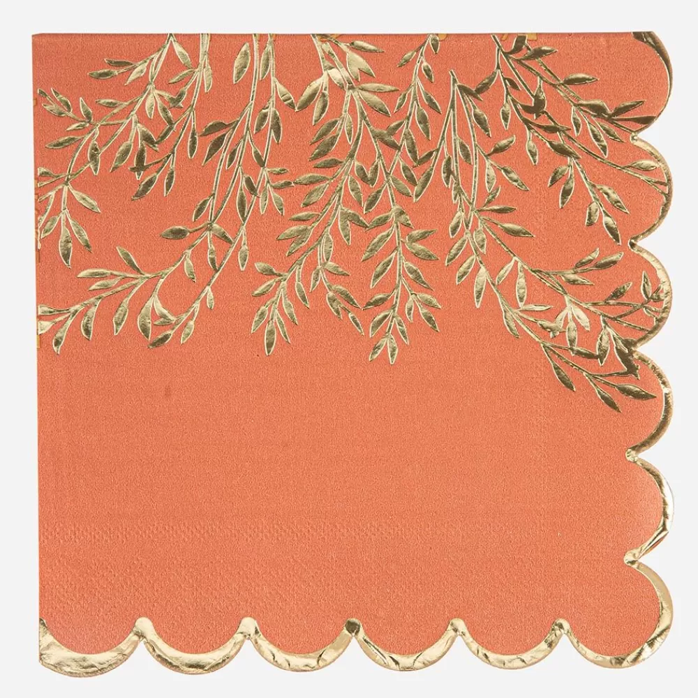 Fashion Paper Napkins: 16 Stranded Terracotta Napkins Napkins