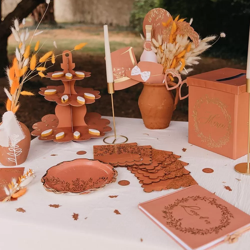 Fashion Paper Napkins: 16 Stranded Terracotta Napkins Napkins