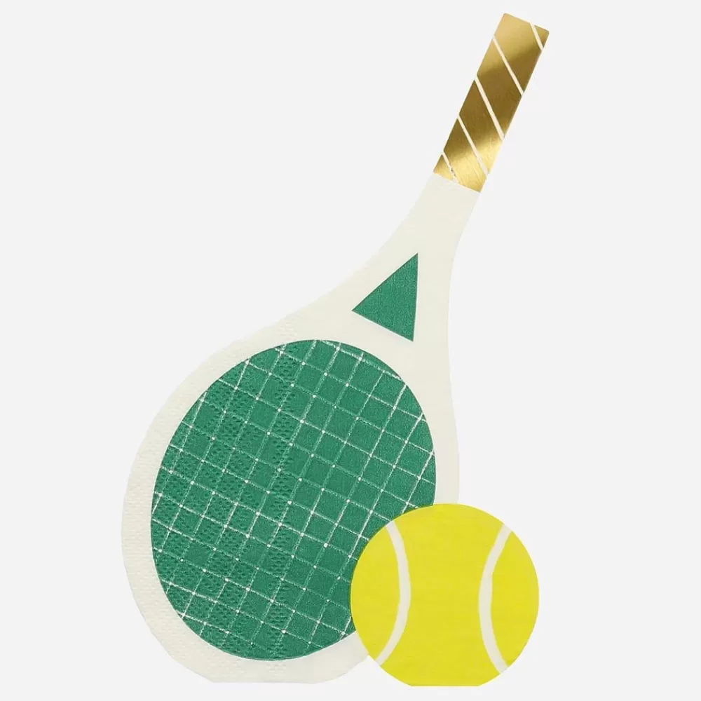 Flash Sale Paper Napkins: 16 Tennis Racket Napkins Napkins