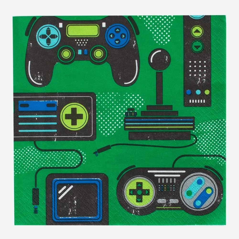 Outlet Paper Napkins: 16 Video Game Napkins Napkins