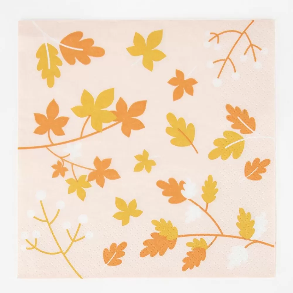 Outlet Paper Napkins: 20 Autumn Leaf Napkins Napkins