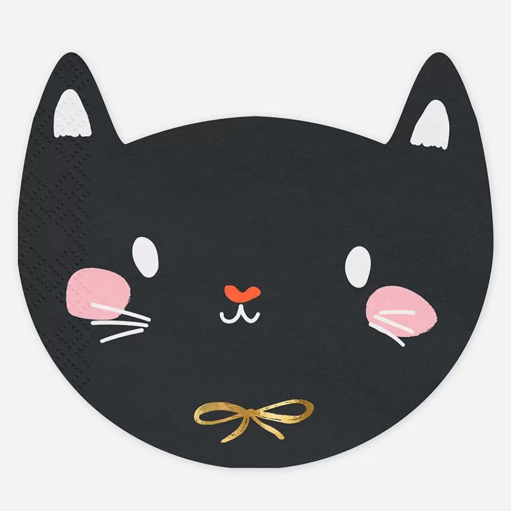 Fashion Paper Napkins: 20 Black Cat Napkins Napkins