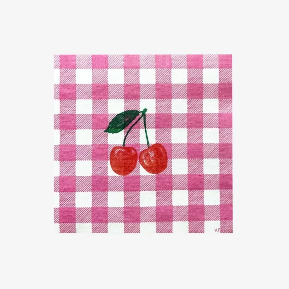 Best Sale Paper Napkins: 20 Cherry Gingham Napkins Napkins