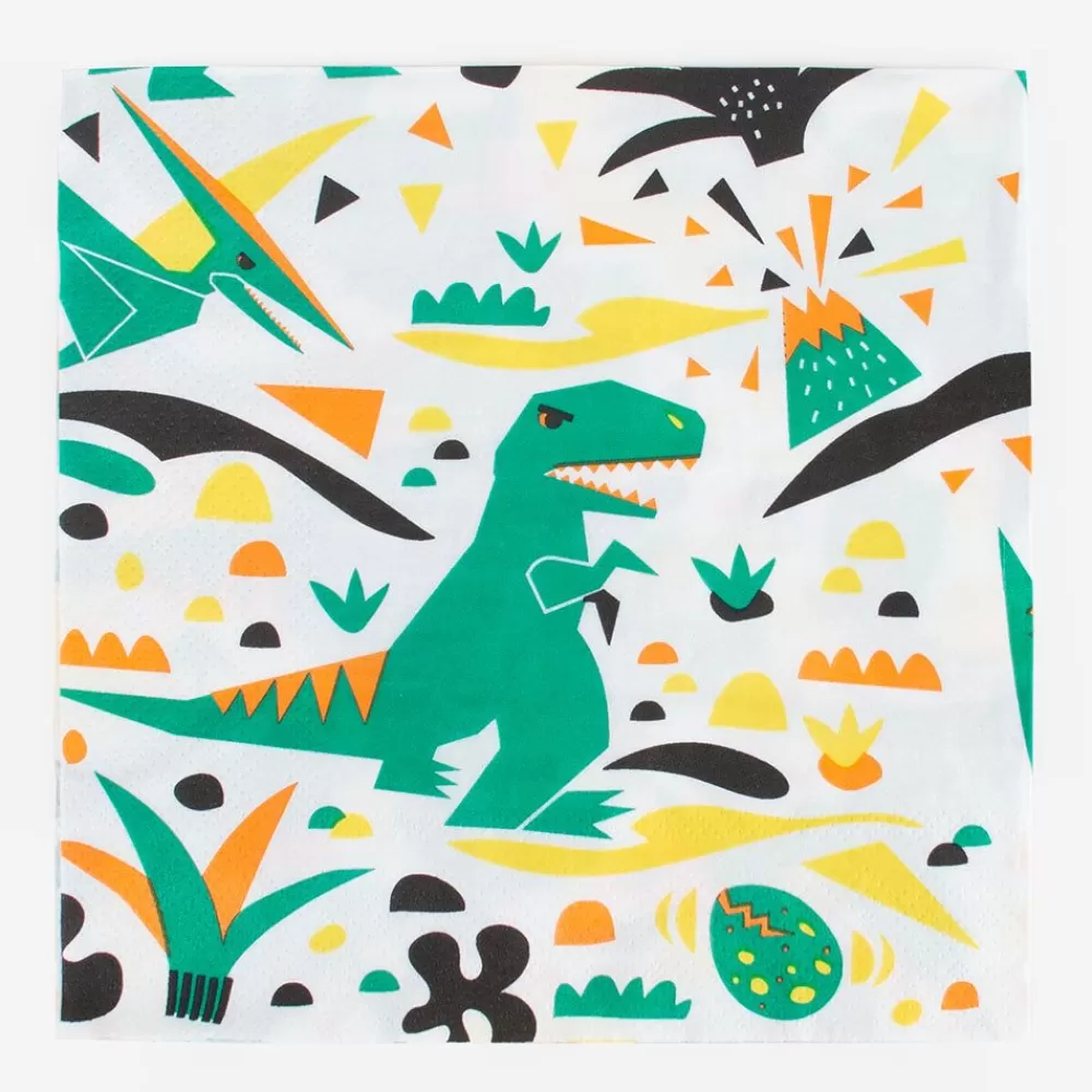 New Paper Napkins: 20 Dinosaur Napkins Napkins