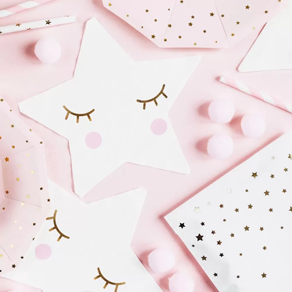 Shop Paper Napkins: 20 Kawaii Star Napkins Napkins