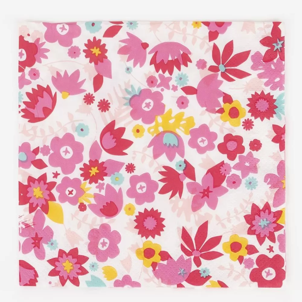 Best Paper Napkins: 20 Pink Flower Napkins Napkins