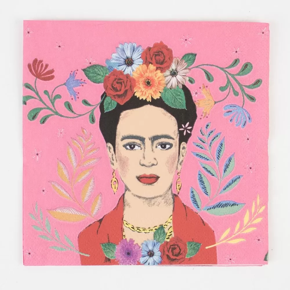 Online Paper Napkins: 20 Pink Frida Napkins Napkins