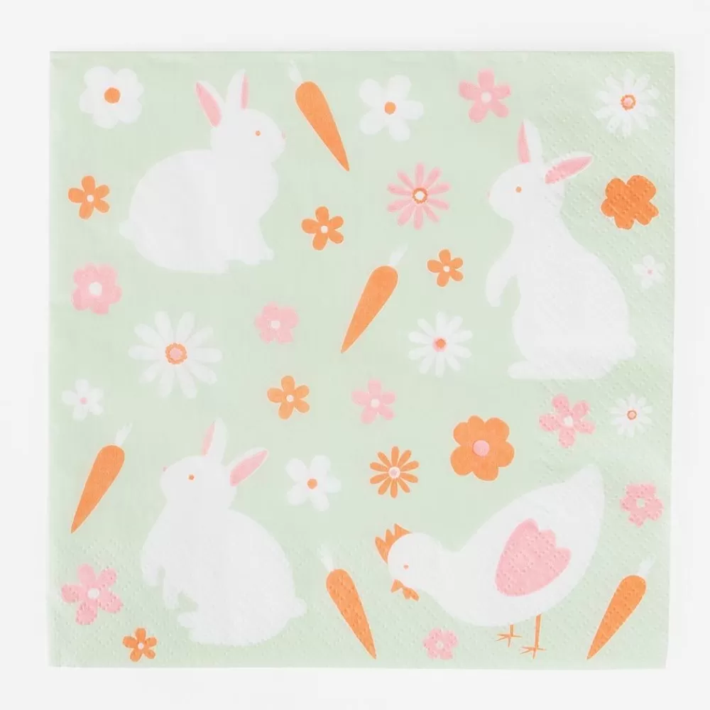 New Paper Napkins: 20 Rabbit Napkins Napkins