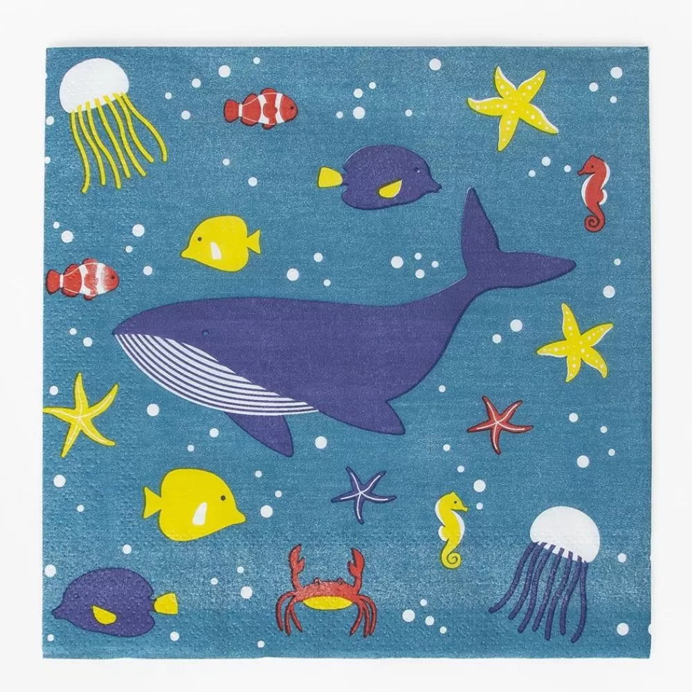 New Paper Napkins: 20 Seabed Napkins Napkins