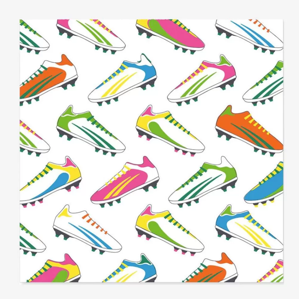 Sale Paper Napkins: 20 Soccer Cleat Napkins Napkins