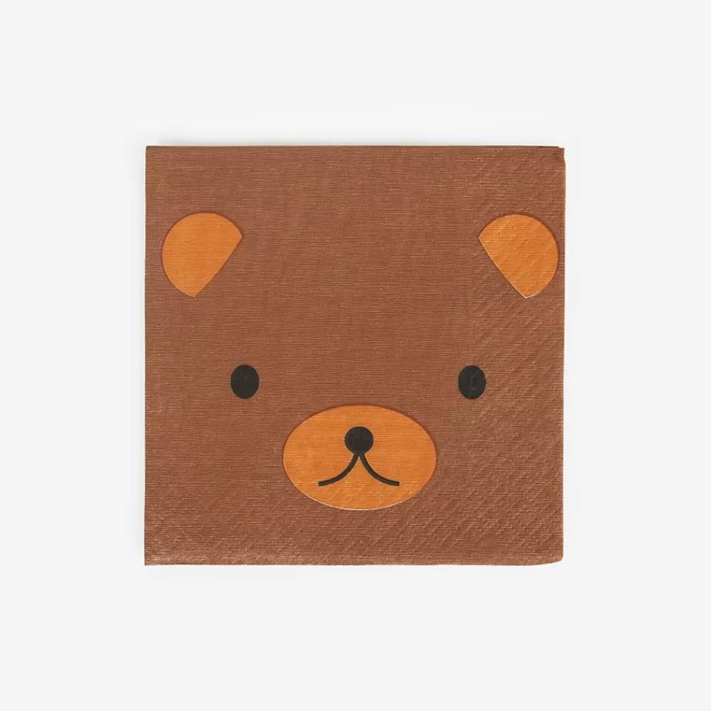 Hot Paper Napkins: 20 Teddy Bear Napkins Napkins