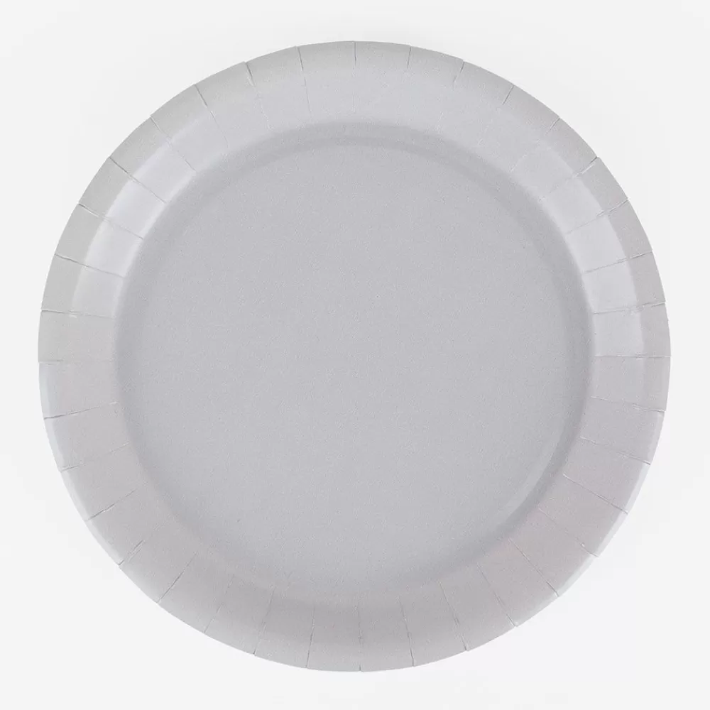 Online Paper Plate: 10 Gray Plates Plates