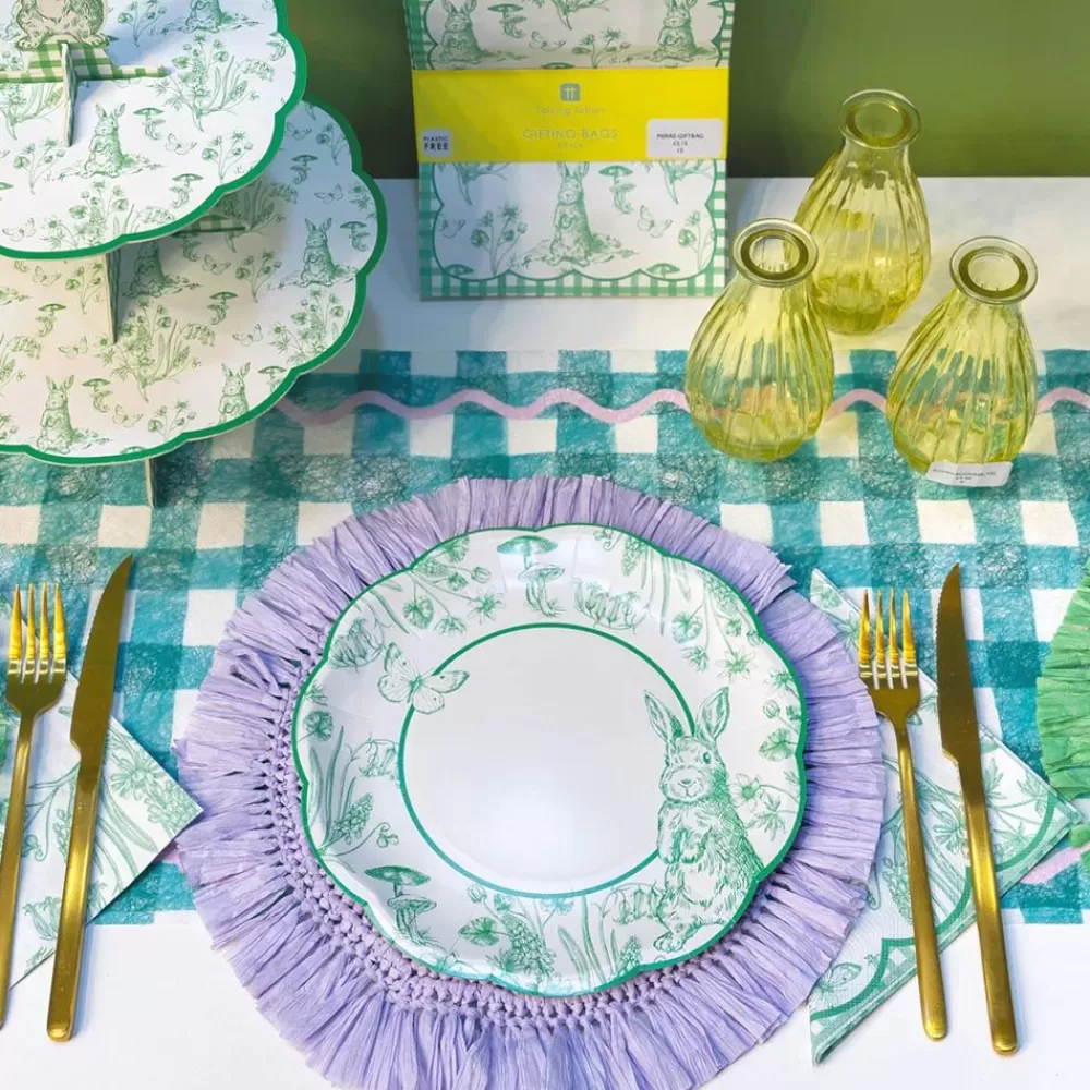 Sale Paper Plate: 10 Green Rabbit Plates Plates