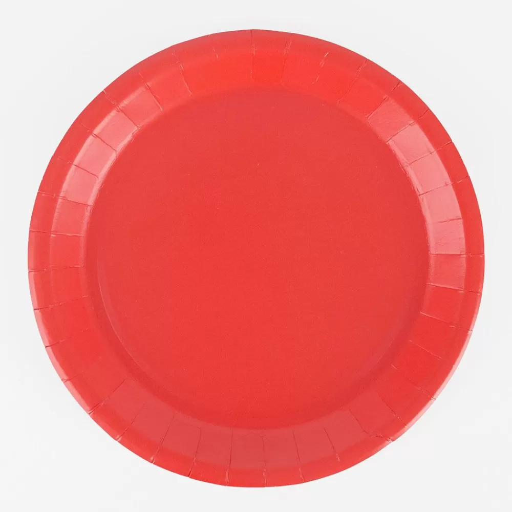 Cheap Paper Plate: 10 Red Plates Plates