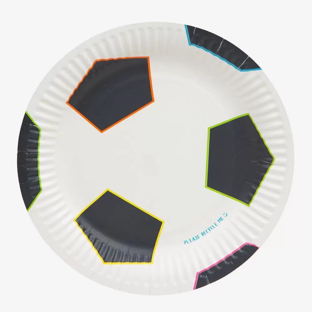 Best Paper Plate: 12 Neon Football Plates Plates