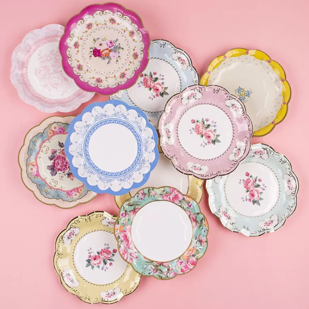 Sale Paper Plate: 12 Small Flower Plates Plates