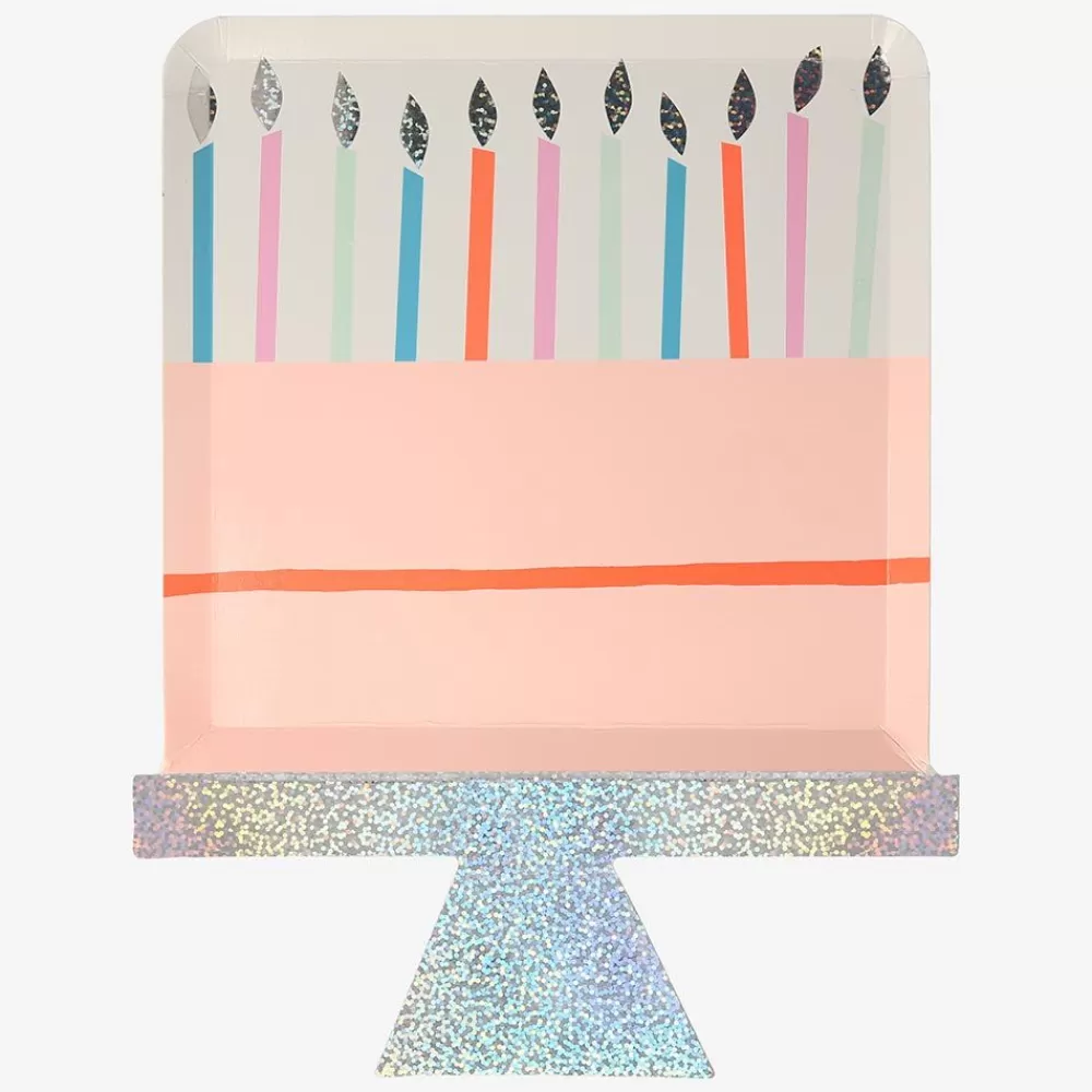 Fashion Paper Plate: 8 Birthday Cake Plates Plates