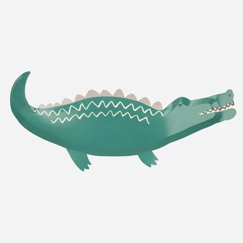 Hot Paper Plate: 8 Crocodile Plates Plates