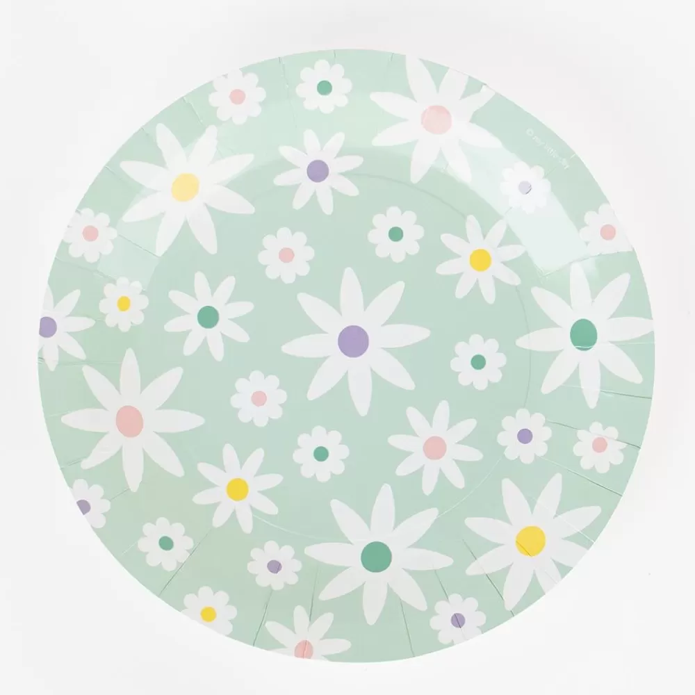 Clearance Paper Plate: 8 Daisy Plates Plates