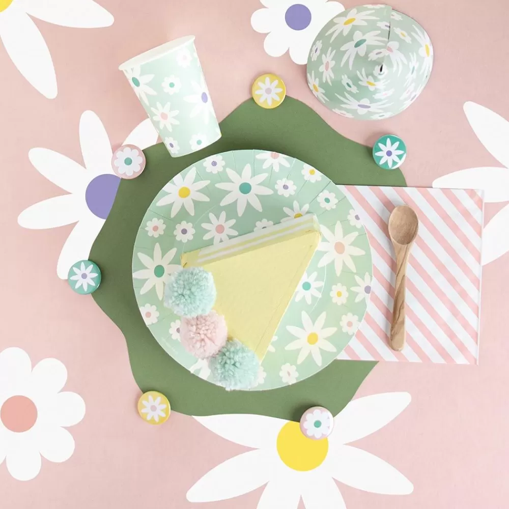 Clearance Paper Plate: 8 Daisy Plates Plates