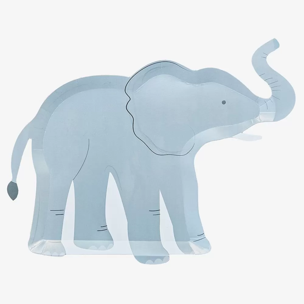 Fashion Paper Plate: 8 Elephant Plates Plates