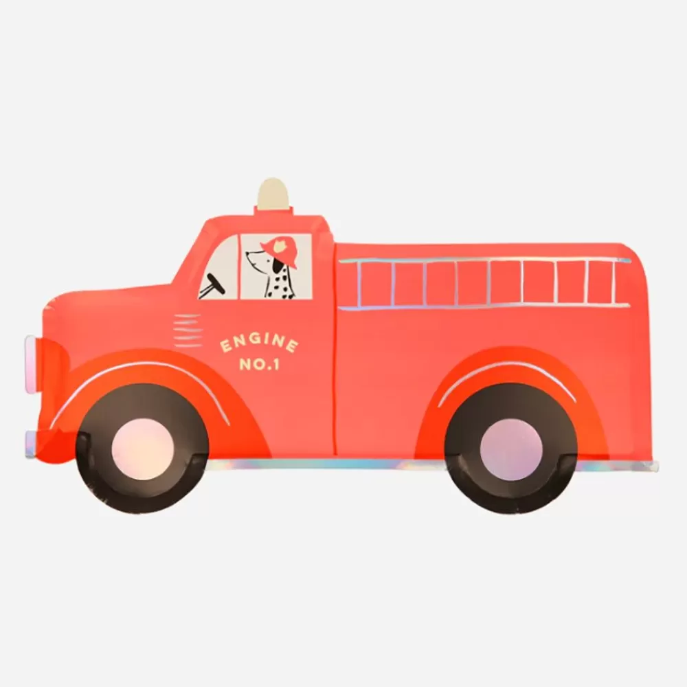 Discount Paper Plate: 8 Fire Truck Plates Plates