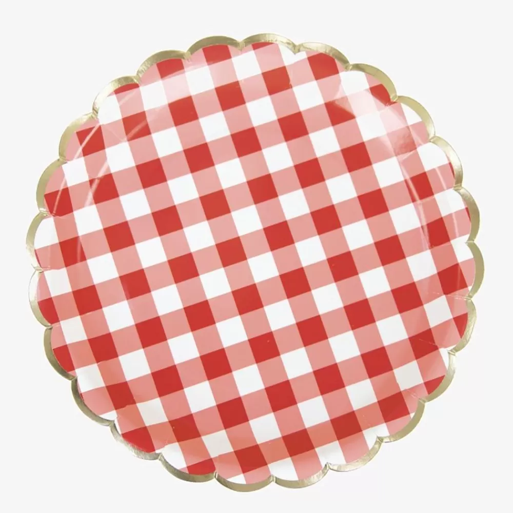 Best Sale Paper Plate: 8 Gingham Plates Plates