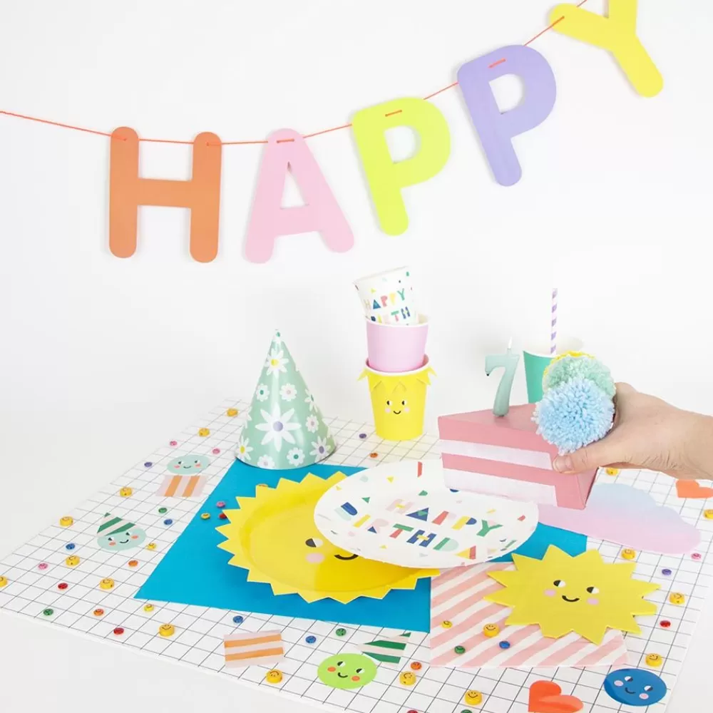 Cheap Paper Plate: 8 Happy Birthday Party Favor Plates Plates