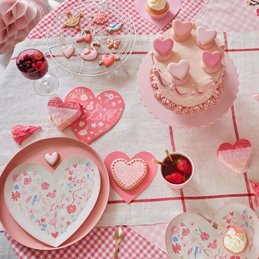 Online Paper Plate: 8 Love Heart Plates Plates