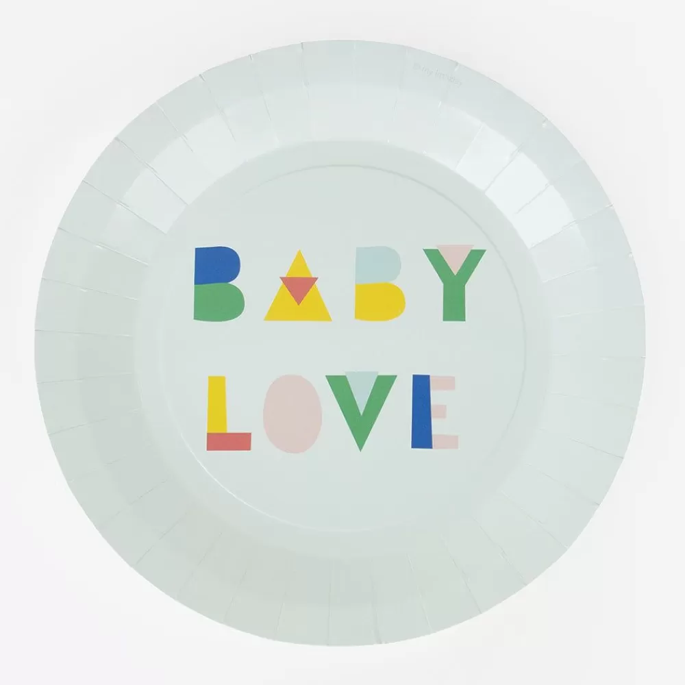 Store Paper Plate: 8 Mint Baby Shower Plates Plates