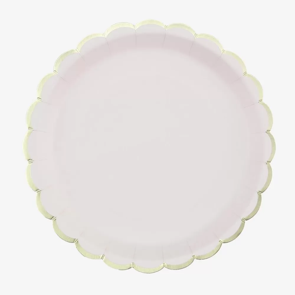 Clearance Paper Plate: 8 Pastel Pink Plates Plates