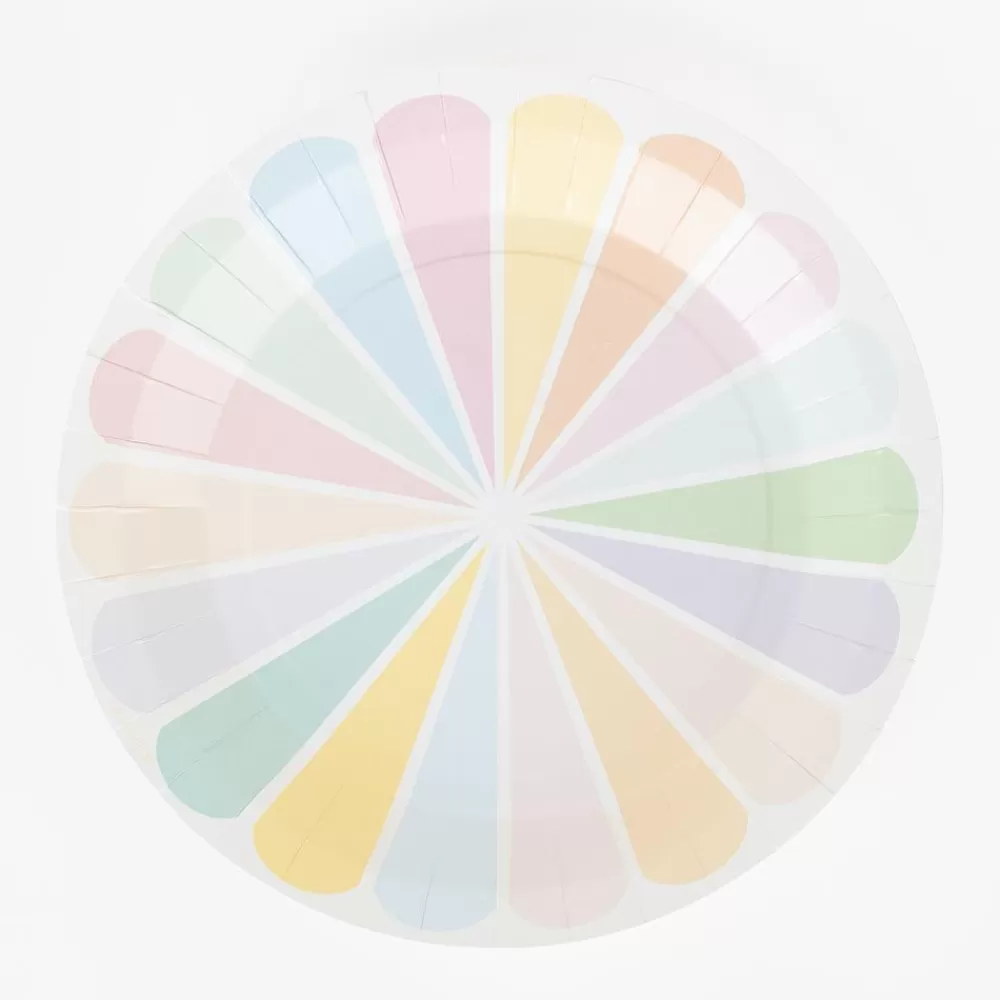 Discount Paper Plate: 8 Pastel Plates Plates