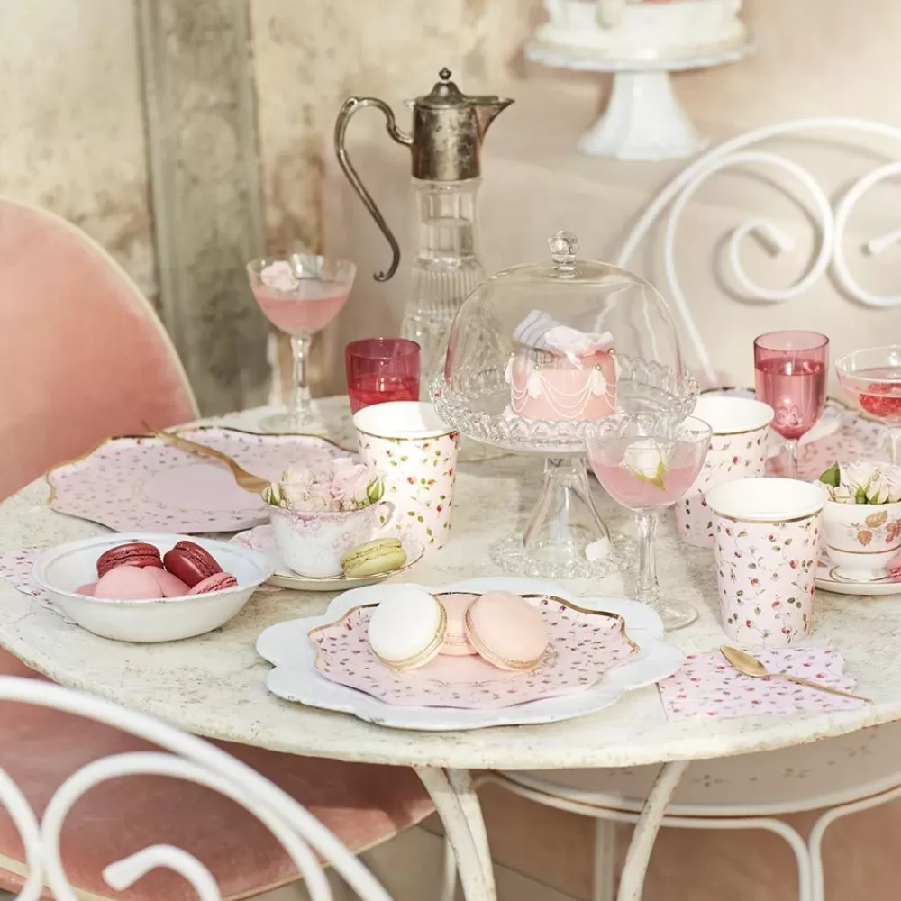 Hot Paper Plate: 8 Pink Laduree Plates Plates