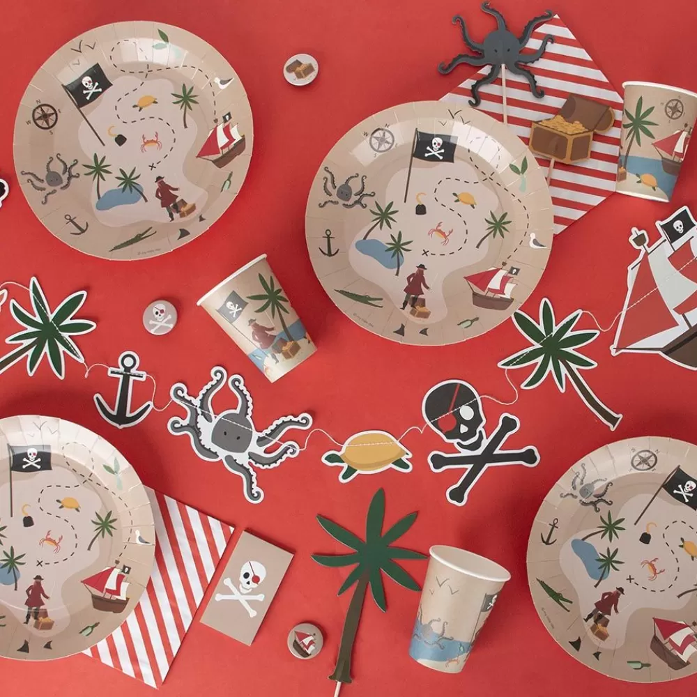 Outlet Paper Plate: 8 Pirate Map Plates Plates