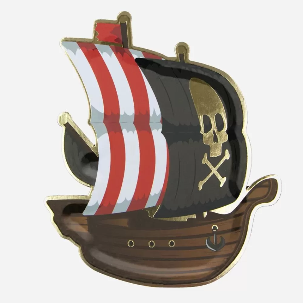 Hot Paper Plate: 8 Pirate Ship Plates Plates