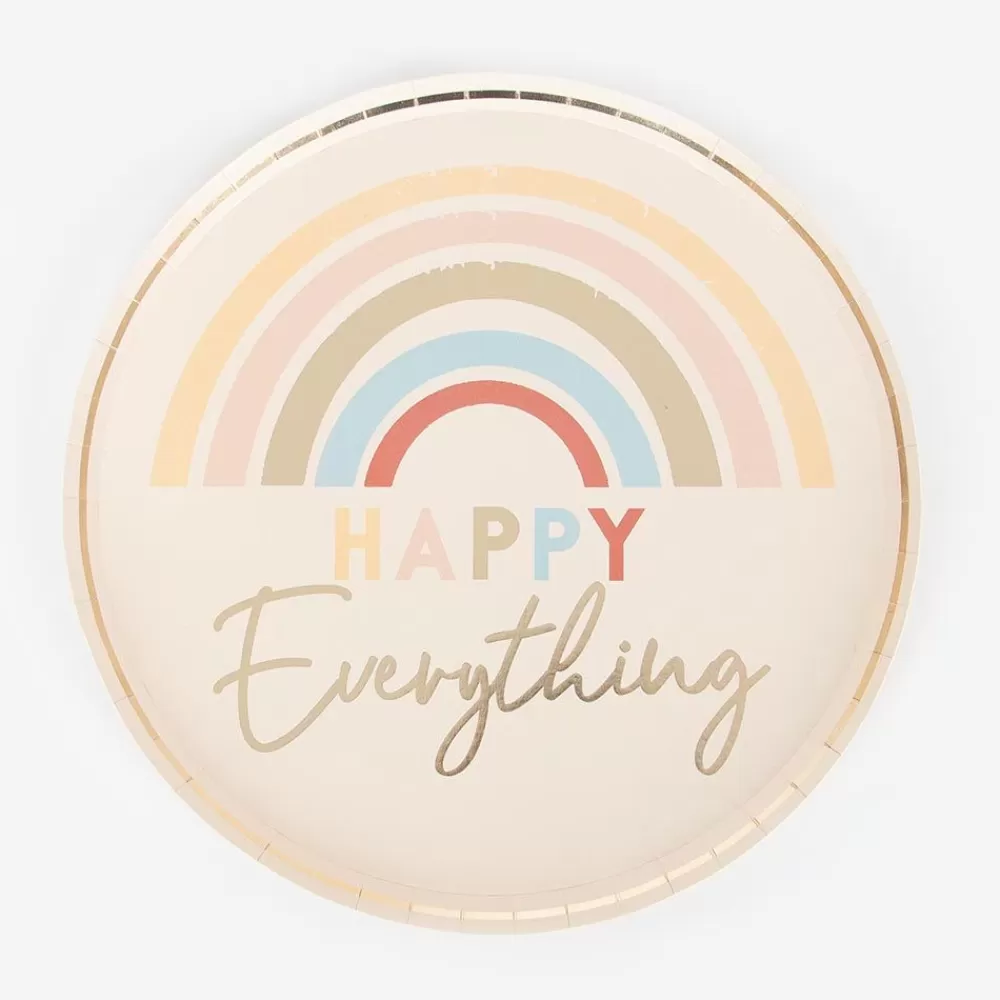 Hot Paper Plate: 8 Rainbow Plates Plates