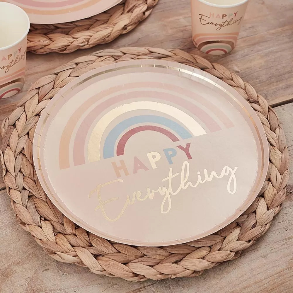 Hot Paper Plate: 8 Rainbow Plates Plates