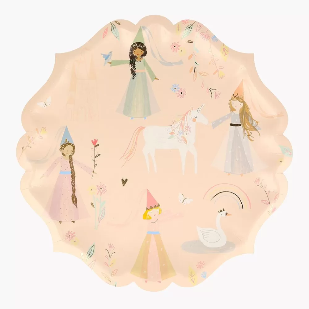 Store Paper Plate: 8 Scalloped Princess Plates Plates