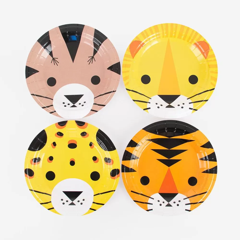 Outlet Paper Plate: 8 Small Feline Plates Plates