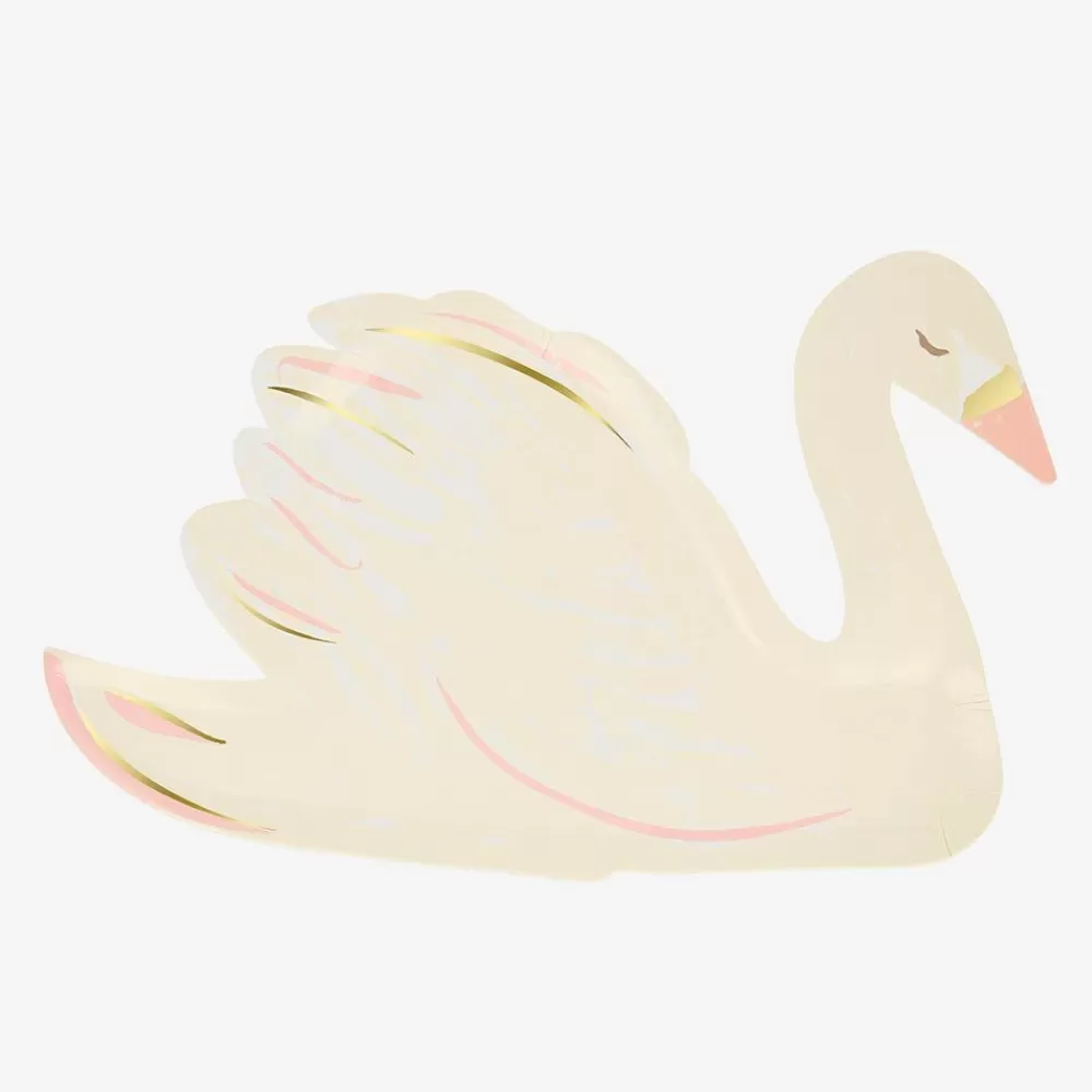 New Paper Plate: 8 Swan Plates Plates