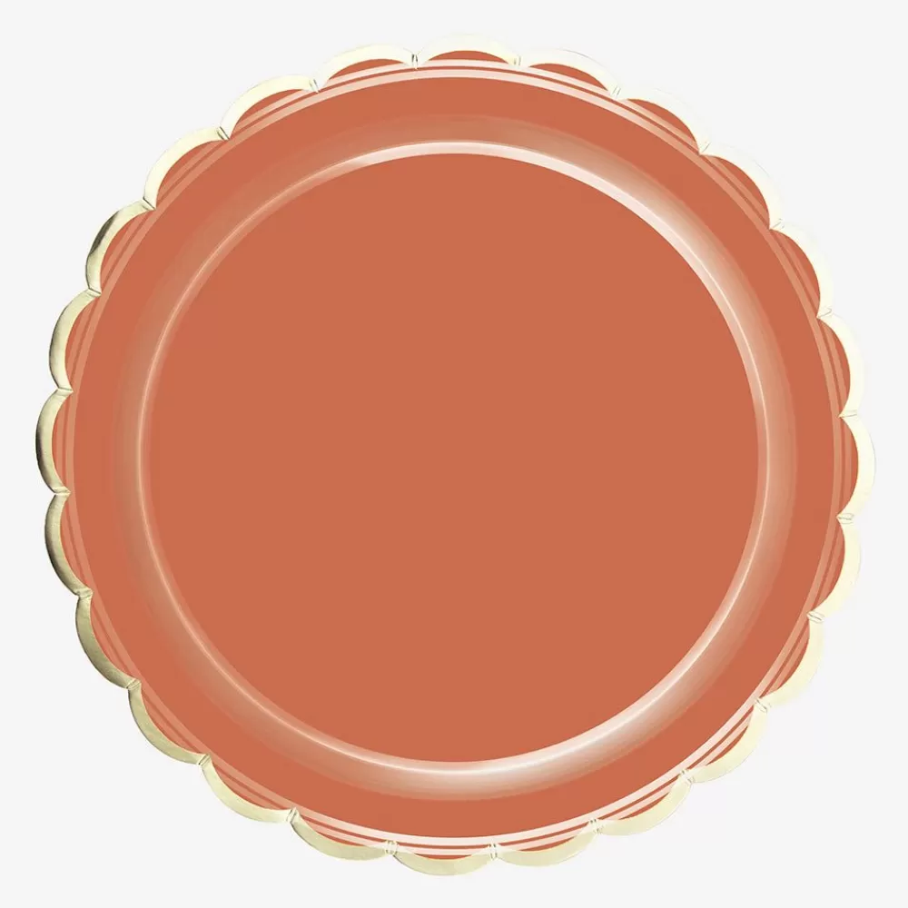 Sale Paper Plate: 8 Terracotta Plates Plates