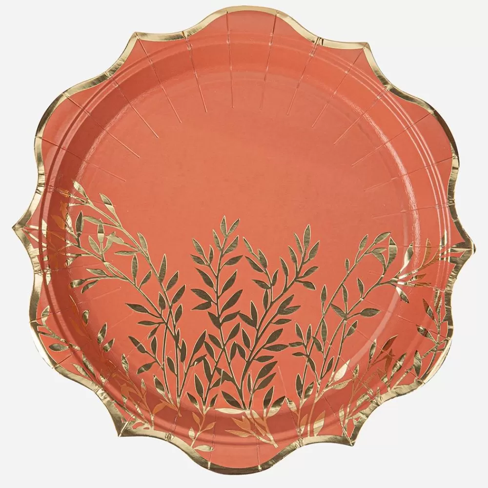 New Paper Plate: 8 Terracotta Strand Plates Plates