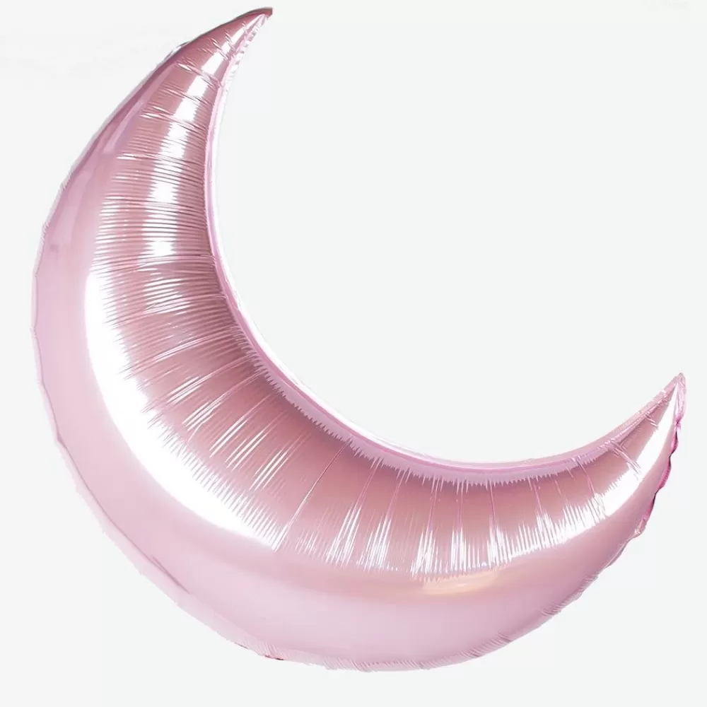 Store Pastel Pink Moon Balloon Shaped Helium Balloons