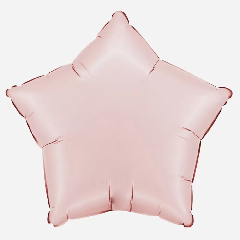 Store Pastel Pink Satin Star Balloon Shaped Helium Balloons